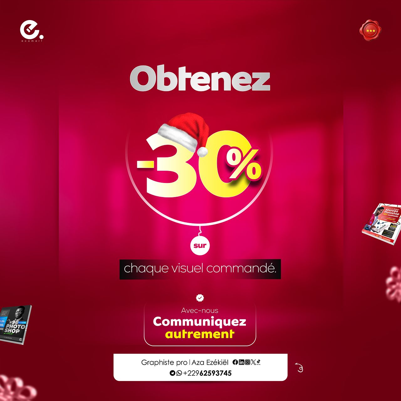 Affiche publicitaire pour réseaux sociaux