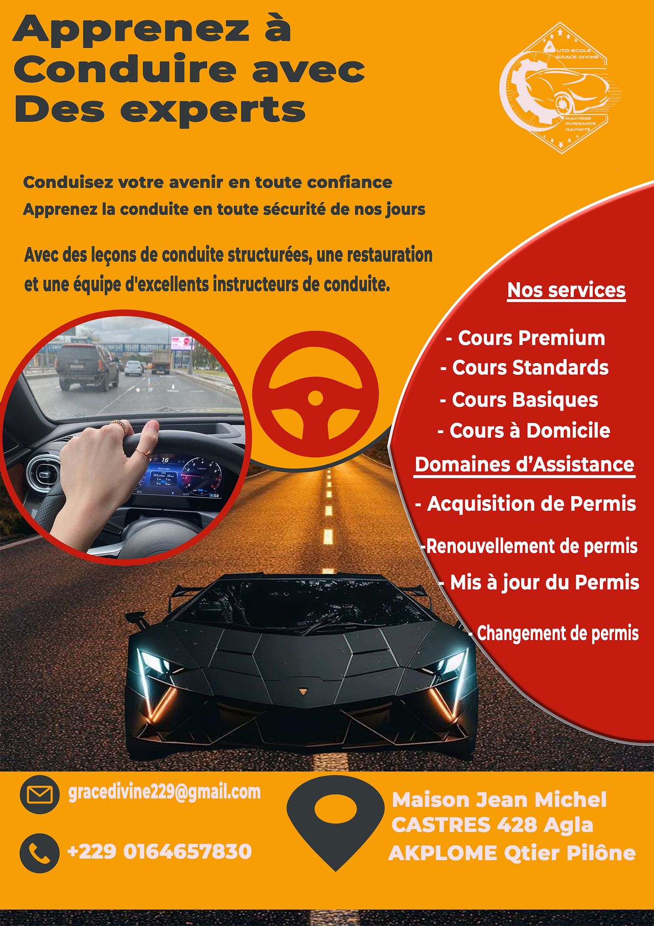 Affiche d'auto école