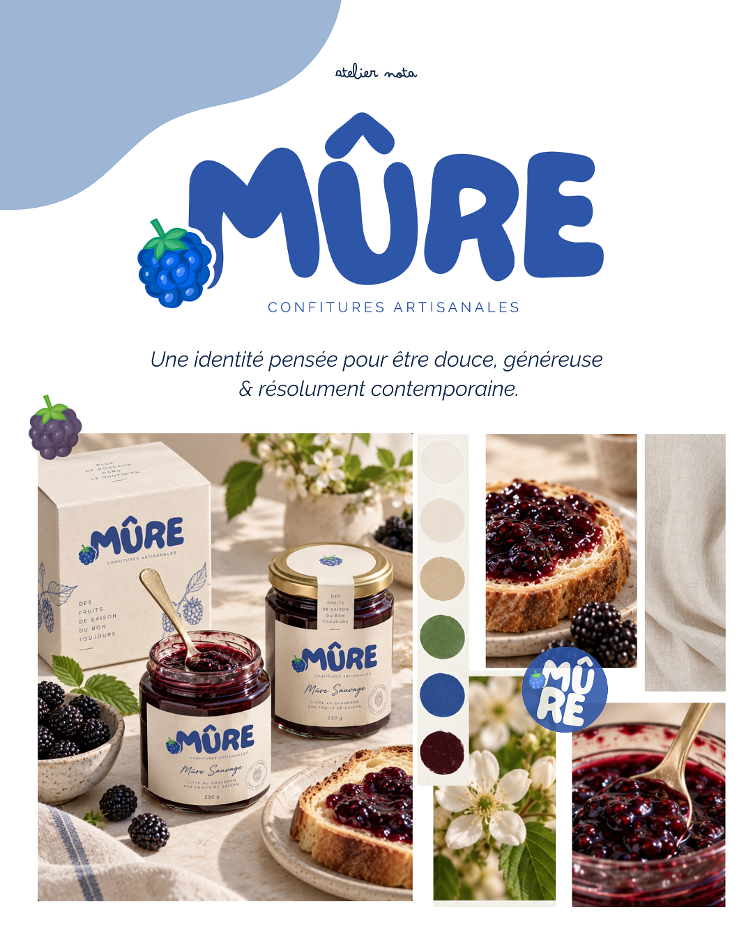 Identité visuelle – MÛRE, confitures artisanales