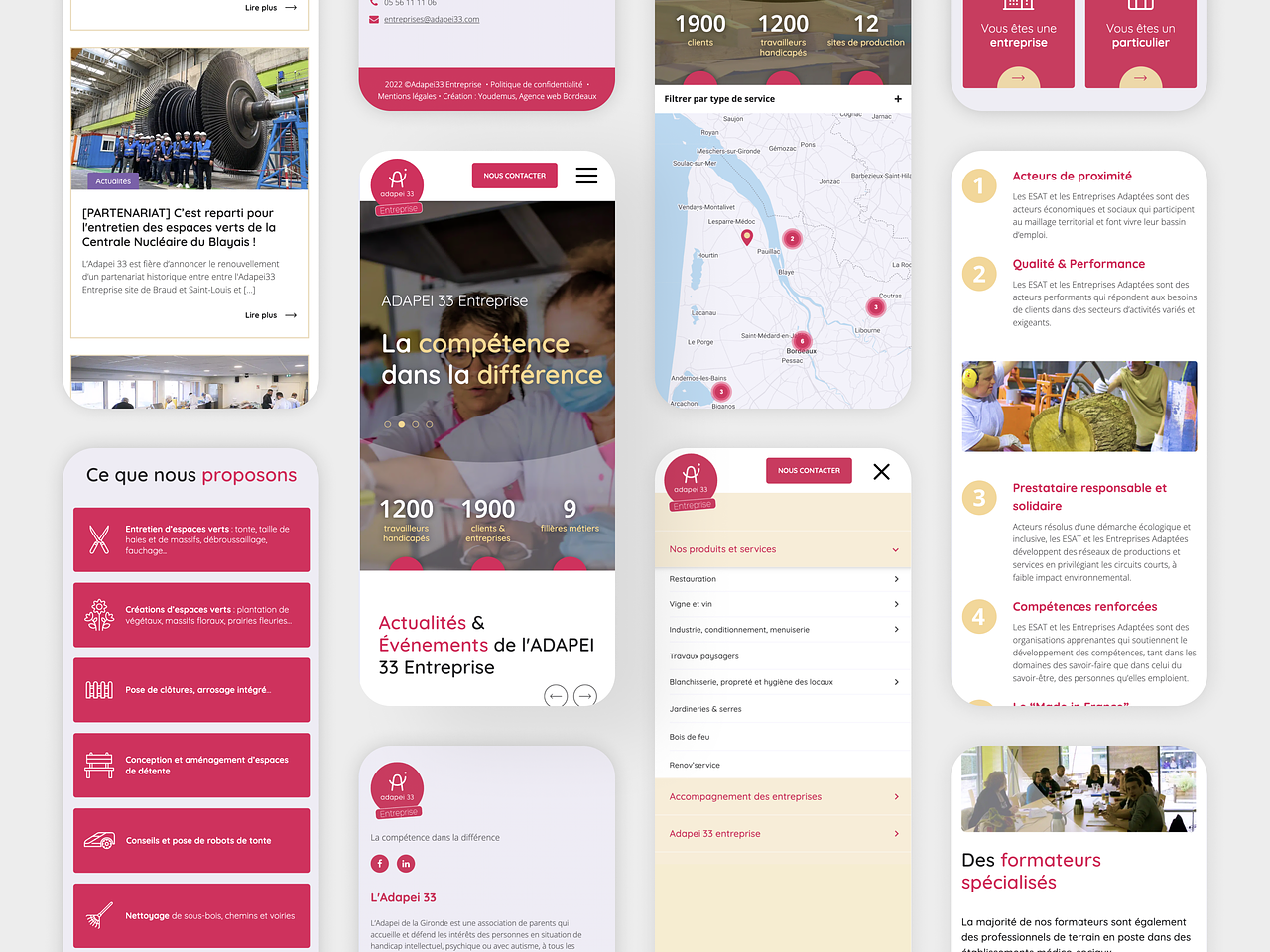 Création du site Adapei33 Entreprise