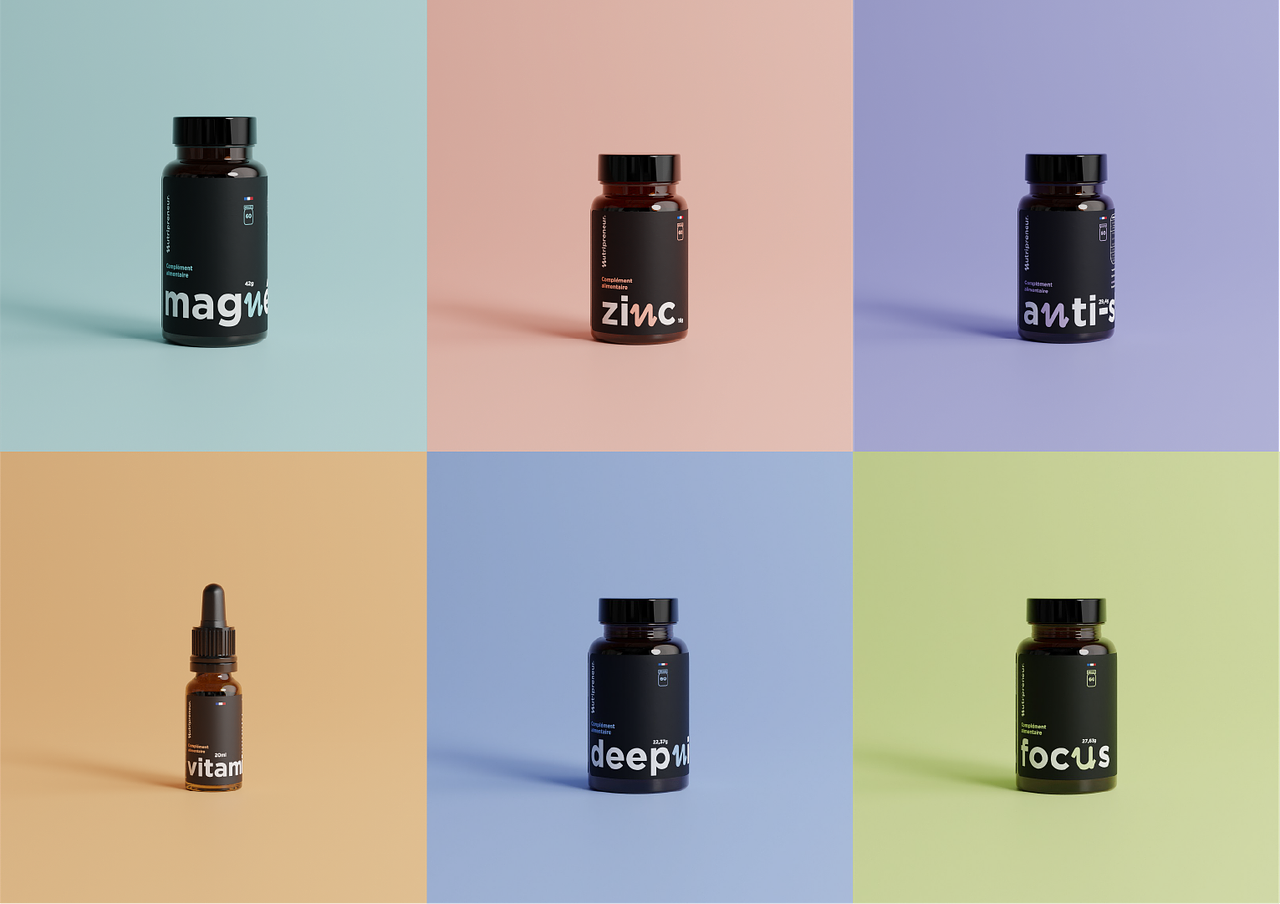 Packaging compléments alimentaires - NUTRIPRENEUR