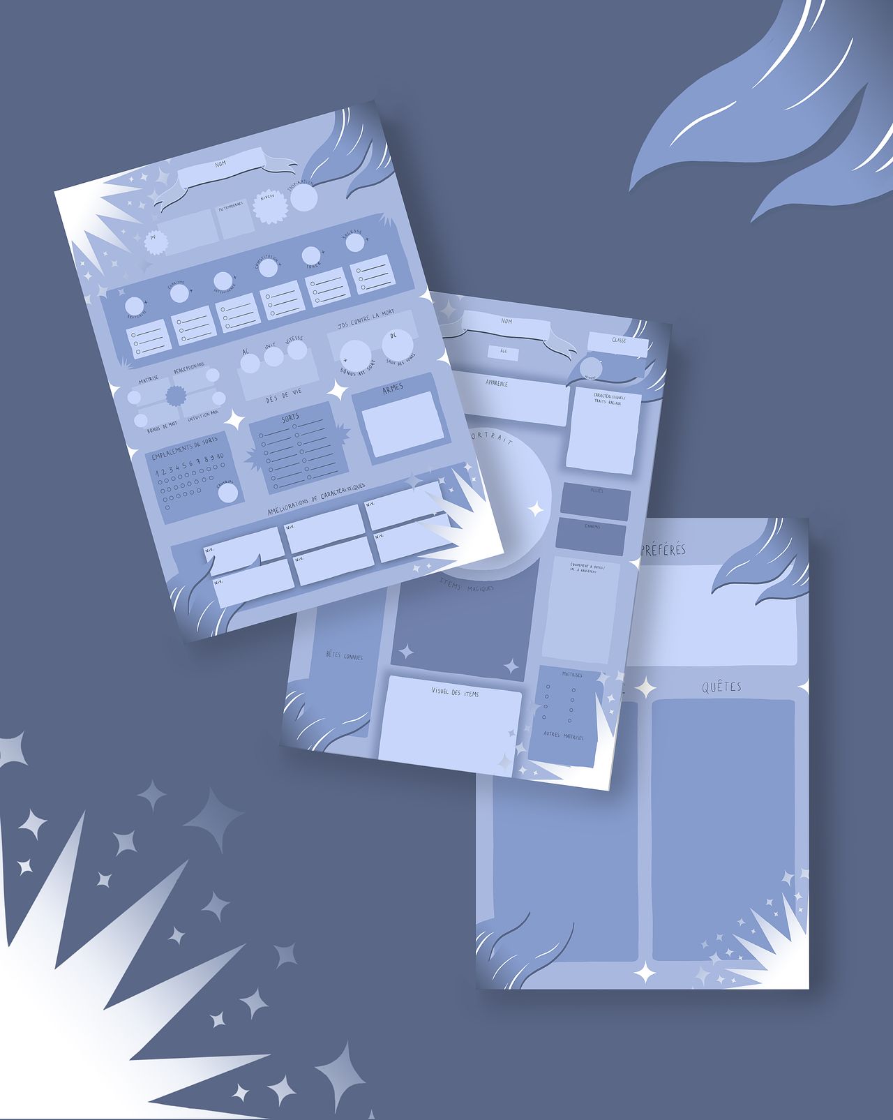 Fiches de jeu de rôle