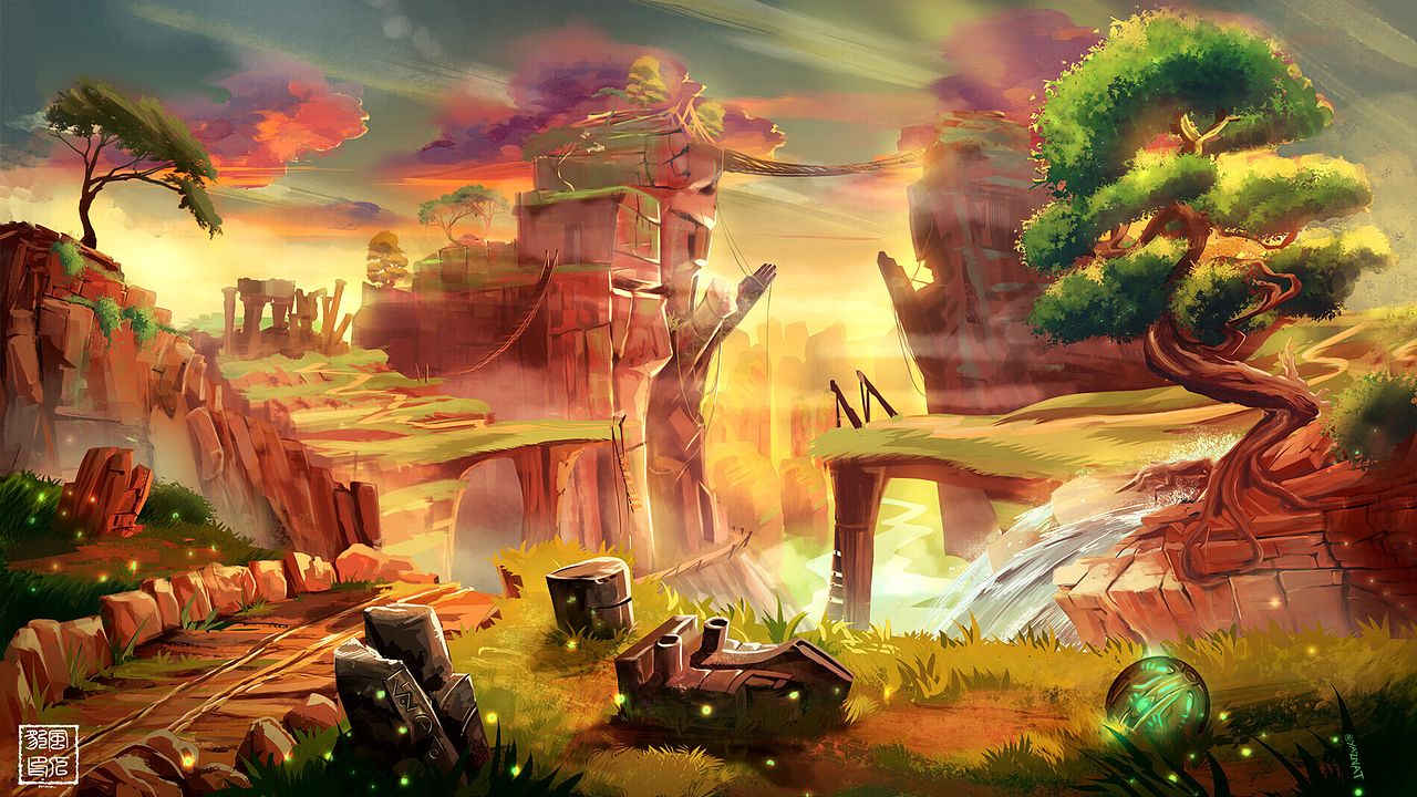 FANTASY LANDSCAPE ver crépuscule