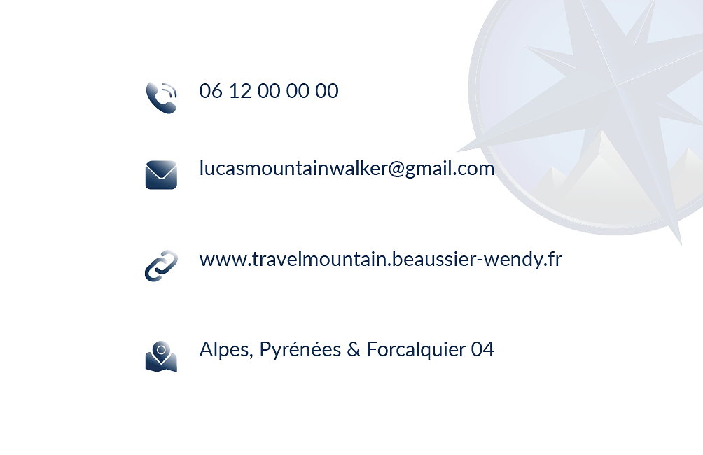 Carte de visite Travel Mountain