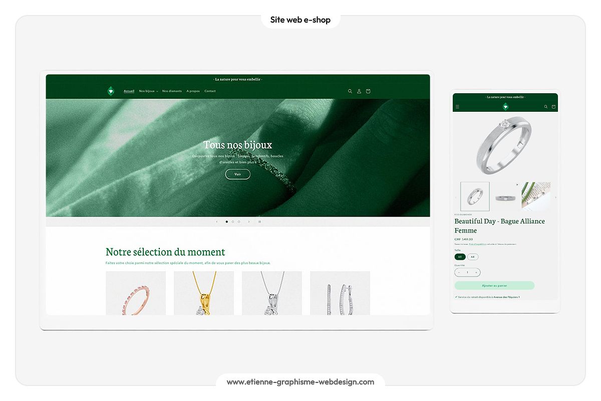 Eco Diamonds | Site web e-shop