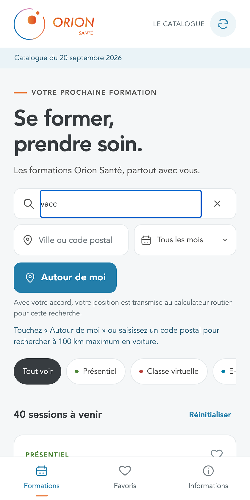 Application mobile