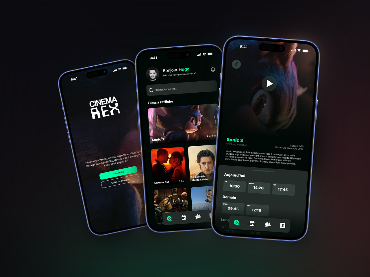 Application mobile d'un cinéma