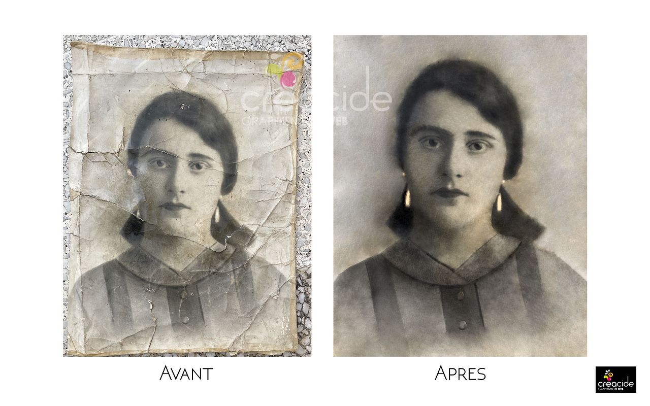 Retouche de mon arrière grand mère