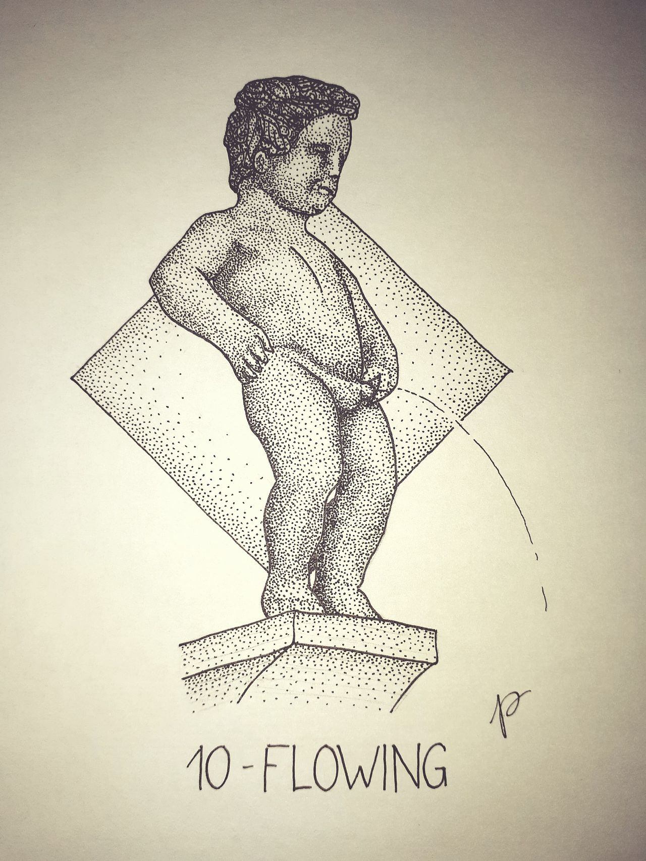 Flowing - Inktober