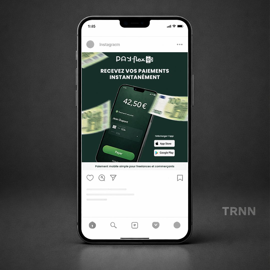 Affiche Publicitaire Application Paiement Mobile