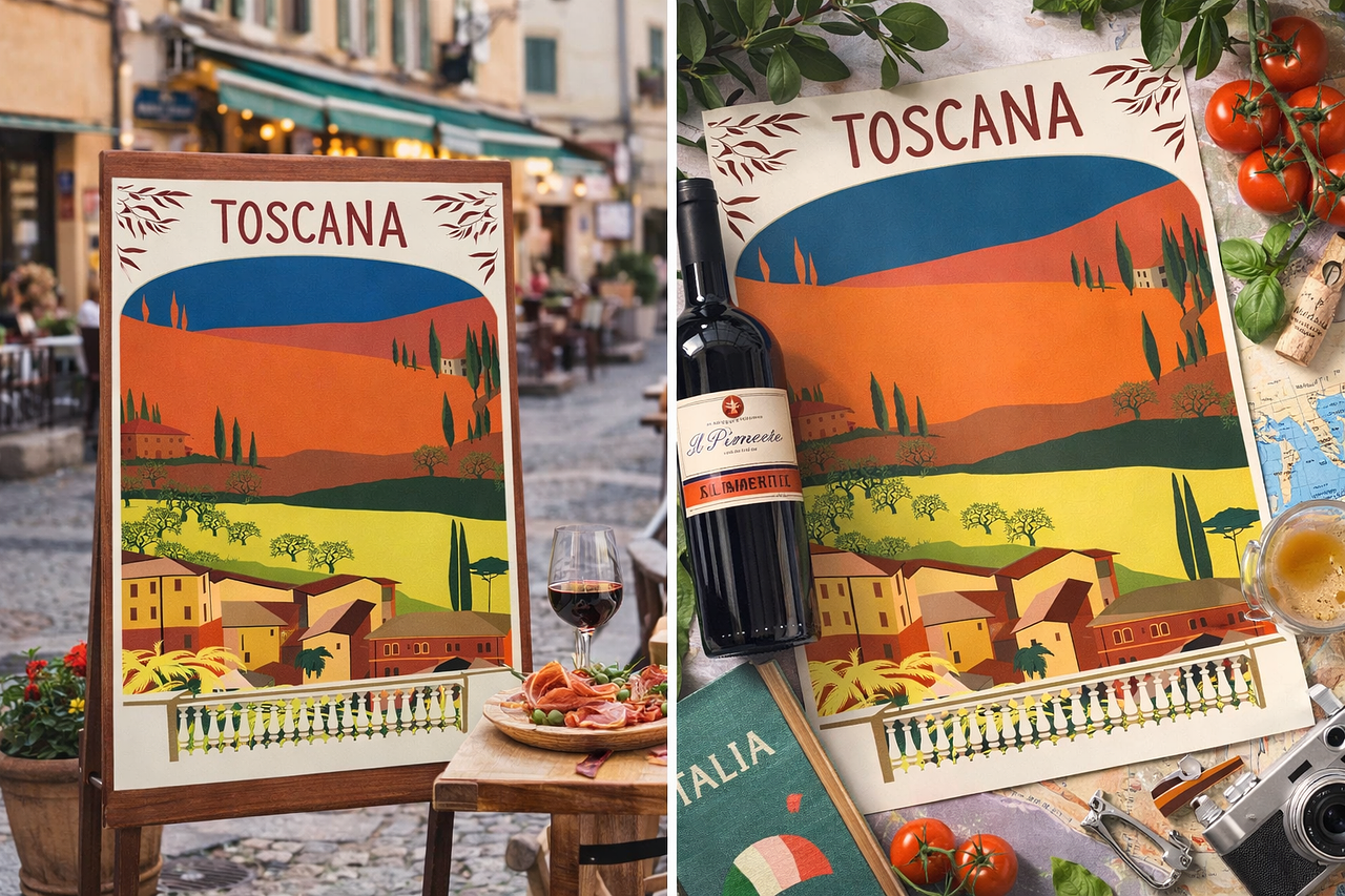 Affiche promotionnelle TOSCANE