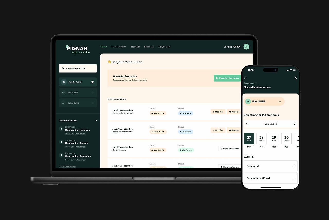 Espace Famille - UI/UX design