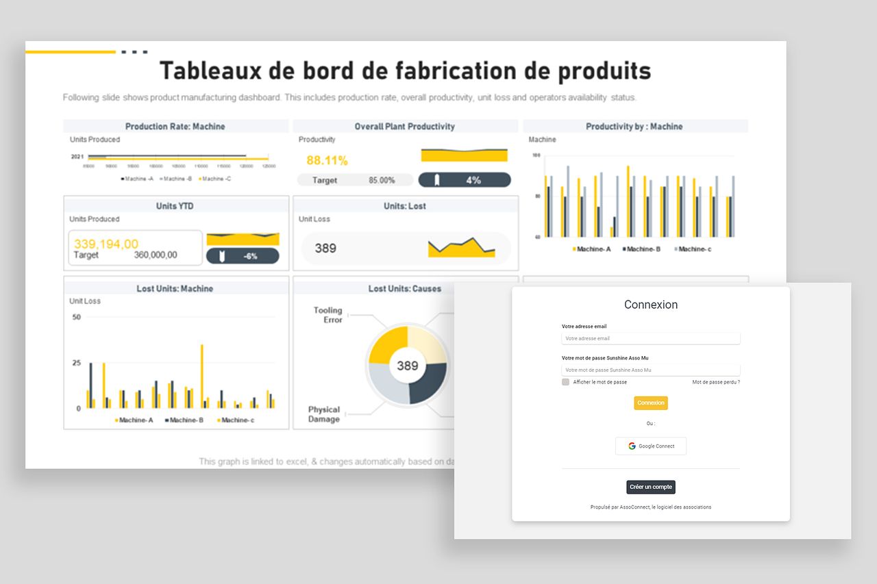 Ecran d'accueil outils métier
