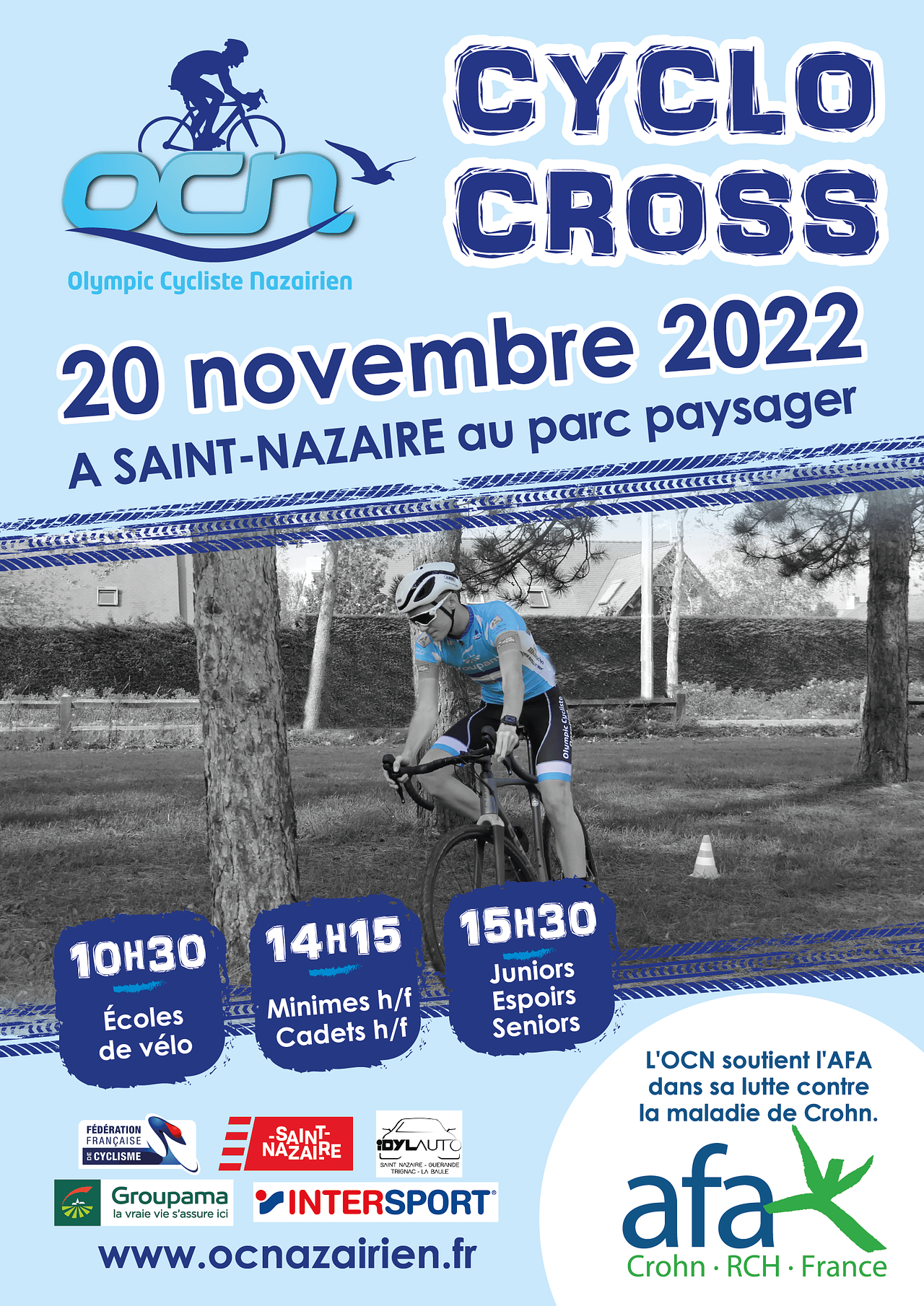 Affiche pour l'évènement d'un club de cyclisme