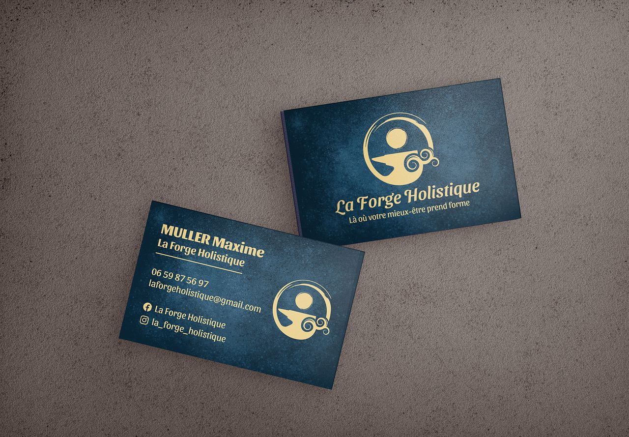 Forge Holistique - Mockups carte visite