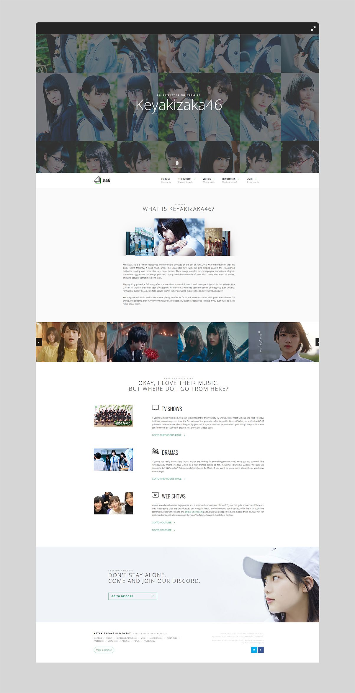 Webdesign Keyakizaka46Discovery