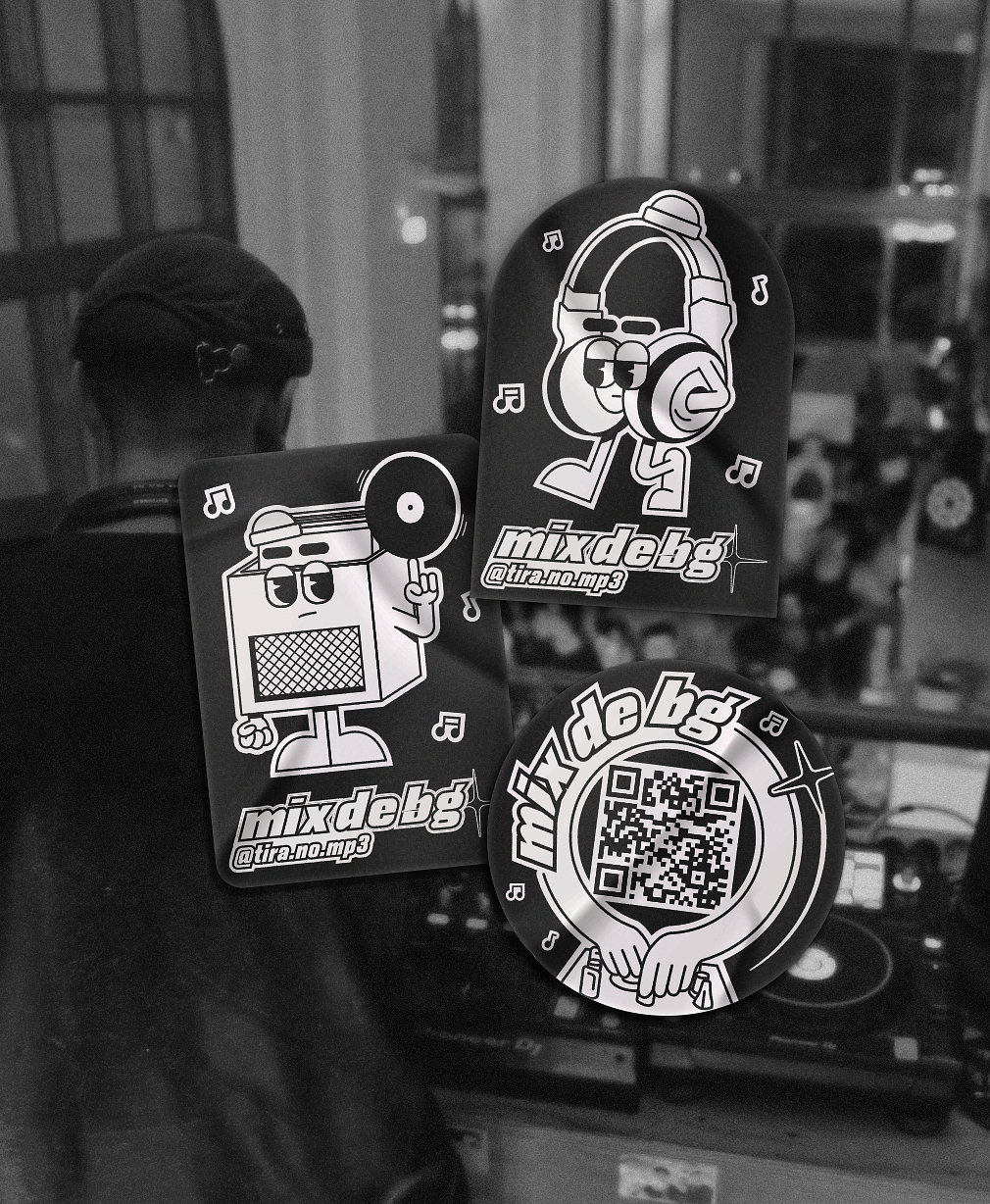 Stickers cartoon pour DJ
