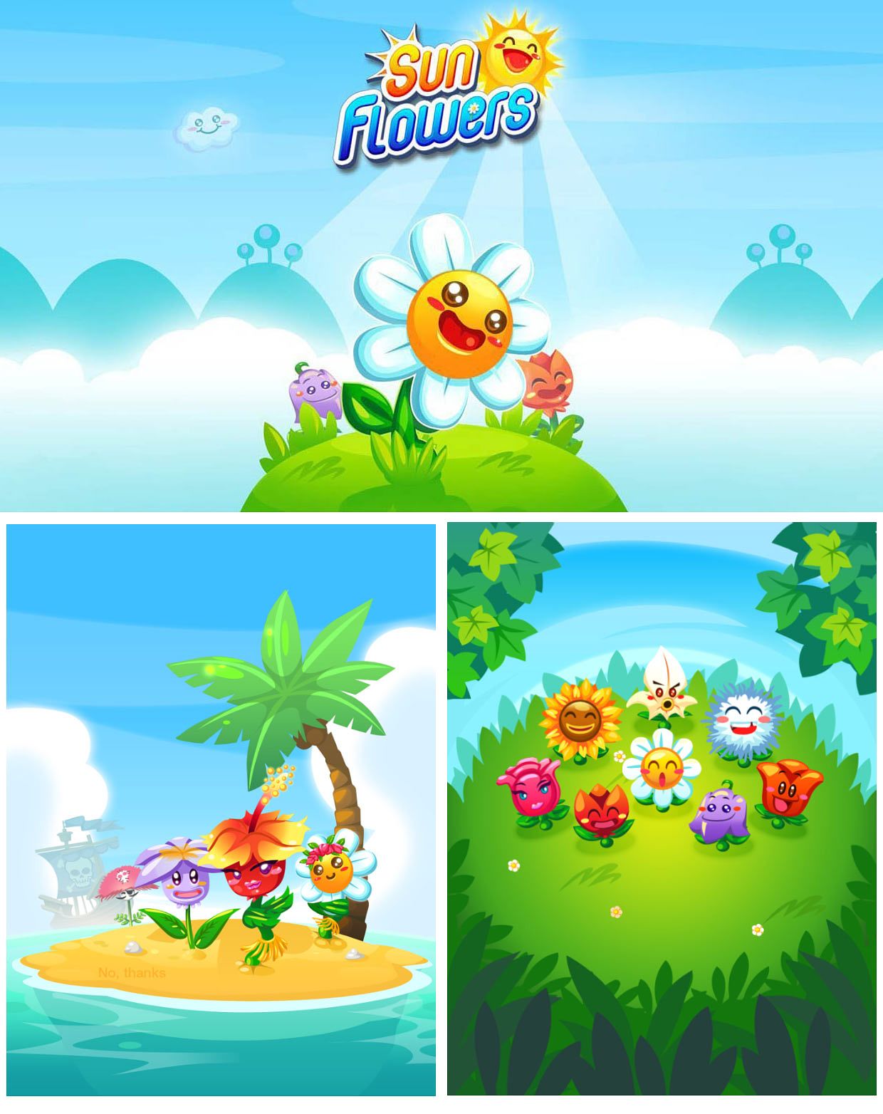 Sun Flowers - jeu mobile iOS , Androïd, PS Vita