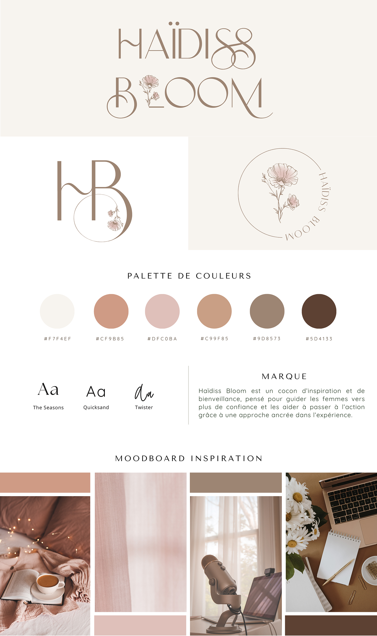 Identité visuelle - Projet féminin inspirant