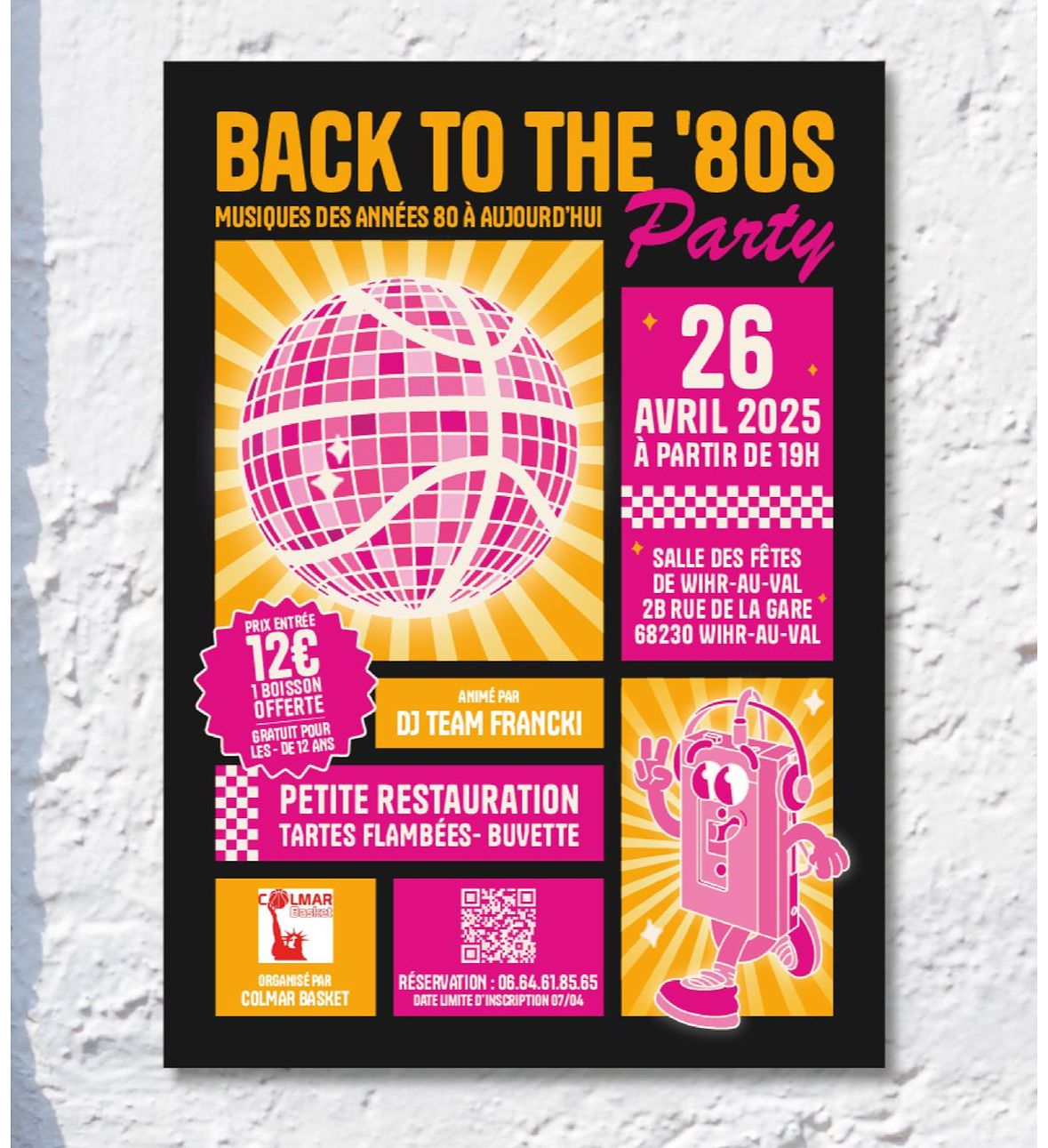 Flyer soirée années 80