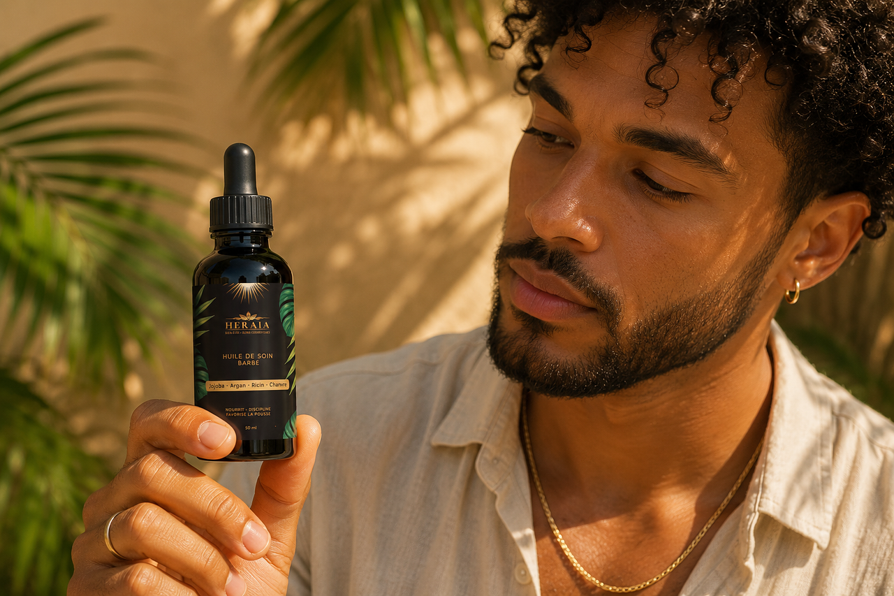 Cosmétique - Huile à barbe