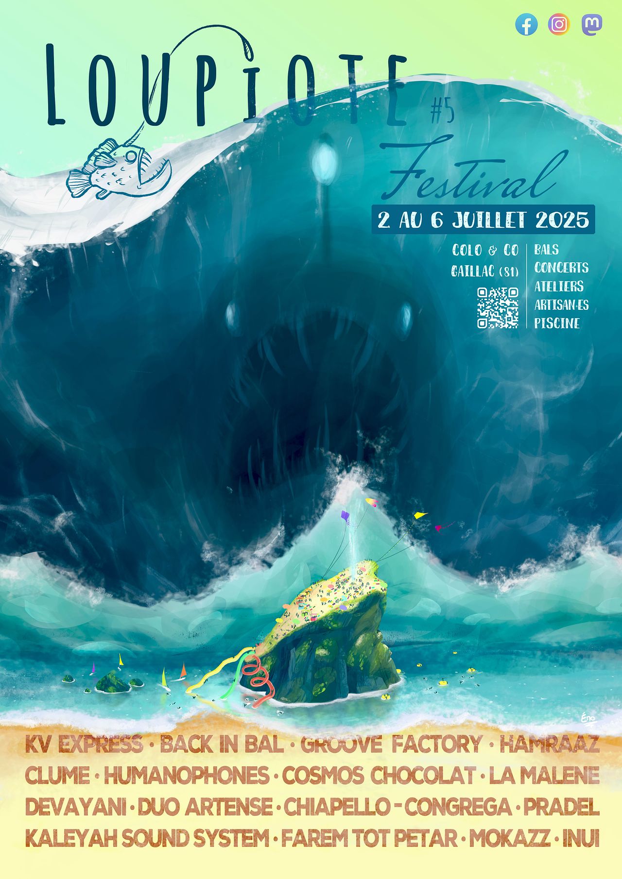 Affiche pour le Loupiote Festival 2025