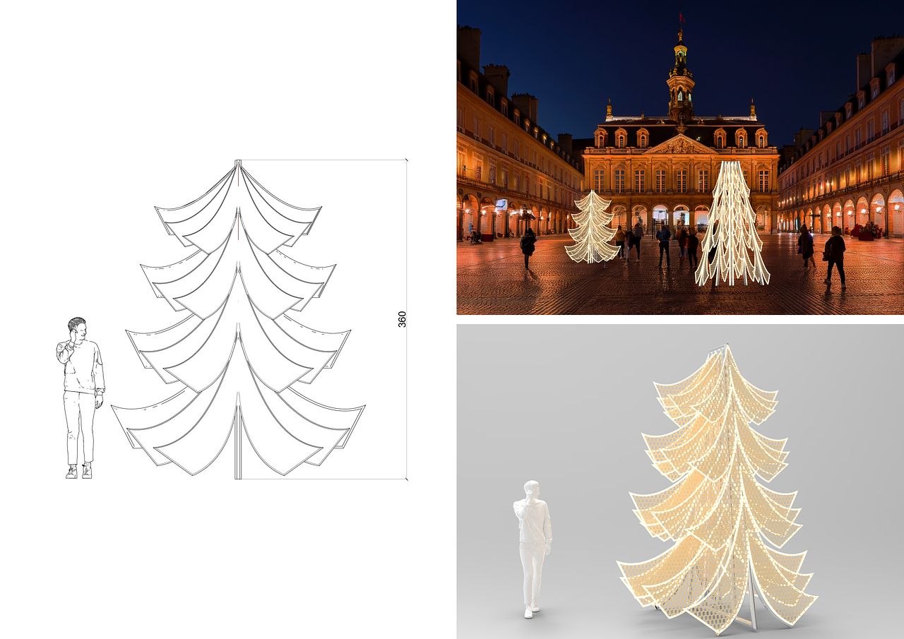 Le sapin aux mille feuilles - Phase Esquisse
