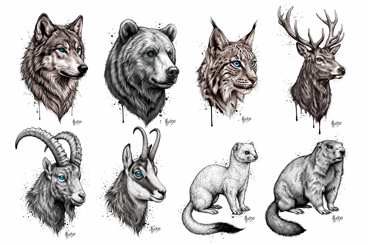 Dessins réalistes d'animaux