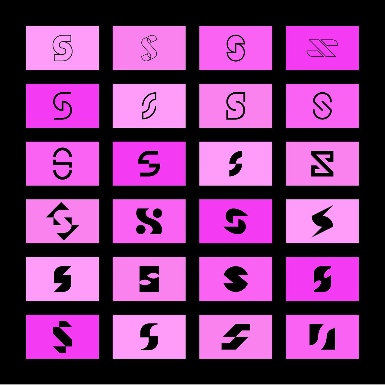 Recherches icônes - lettre S