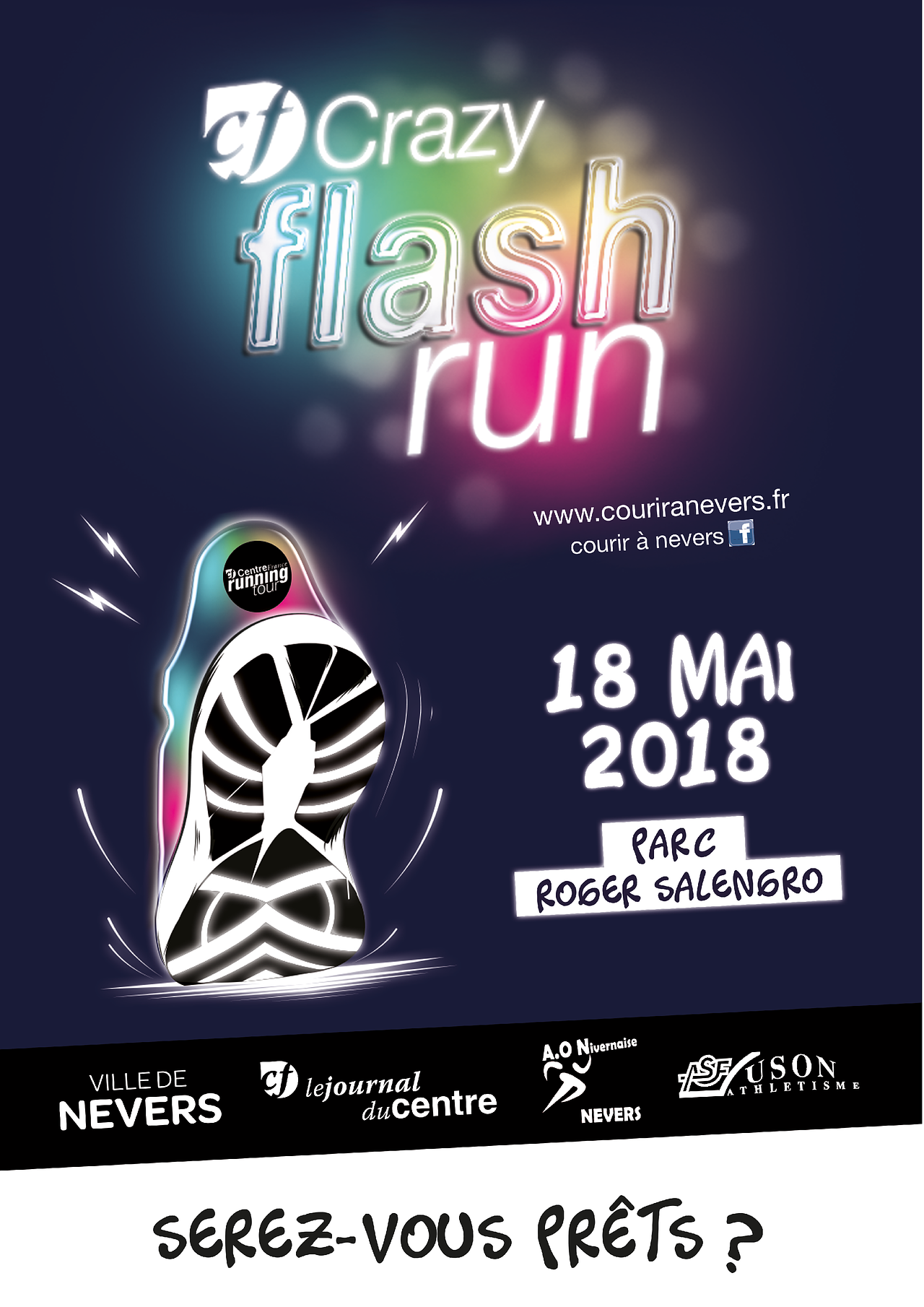 Affiche Crazy Flash Run - CF Le journal du Centre