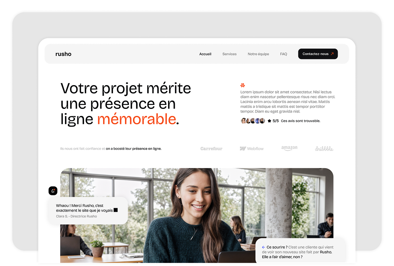 Rushô – Site web pour une présence digitale