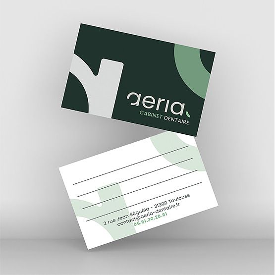 Cartes de visite Aeria Cabinet Dentaire