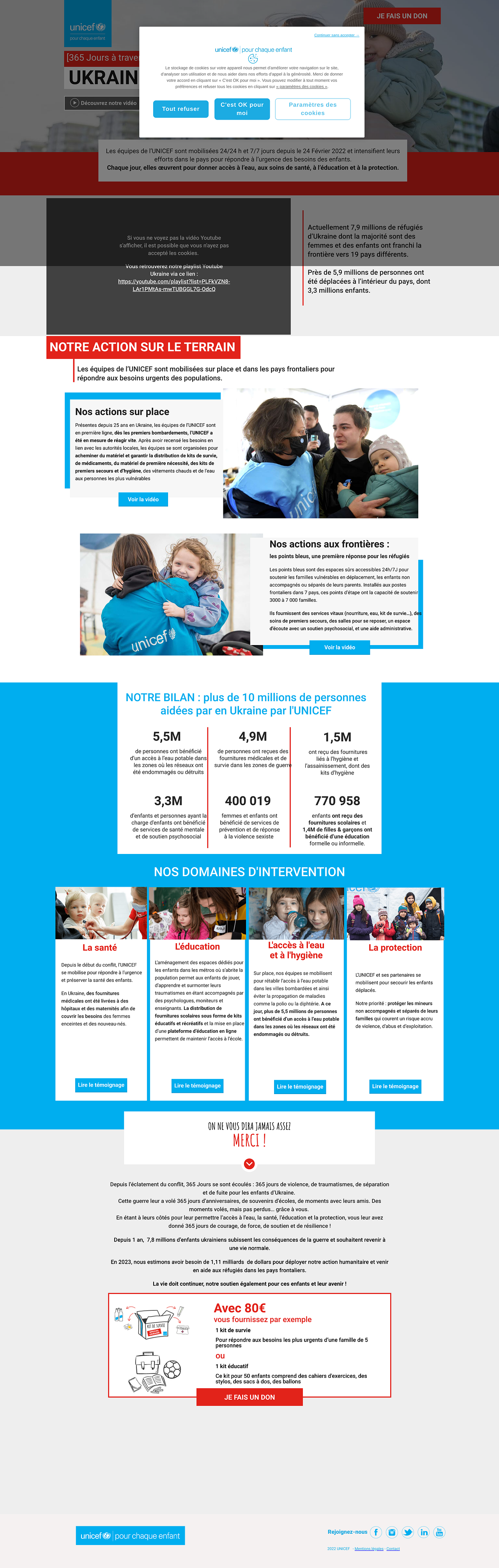 Landing page - UNICEF