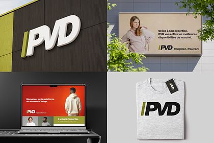 PVD - Logo, identité visuelle et site web.