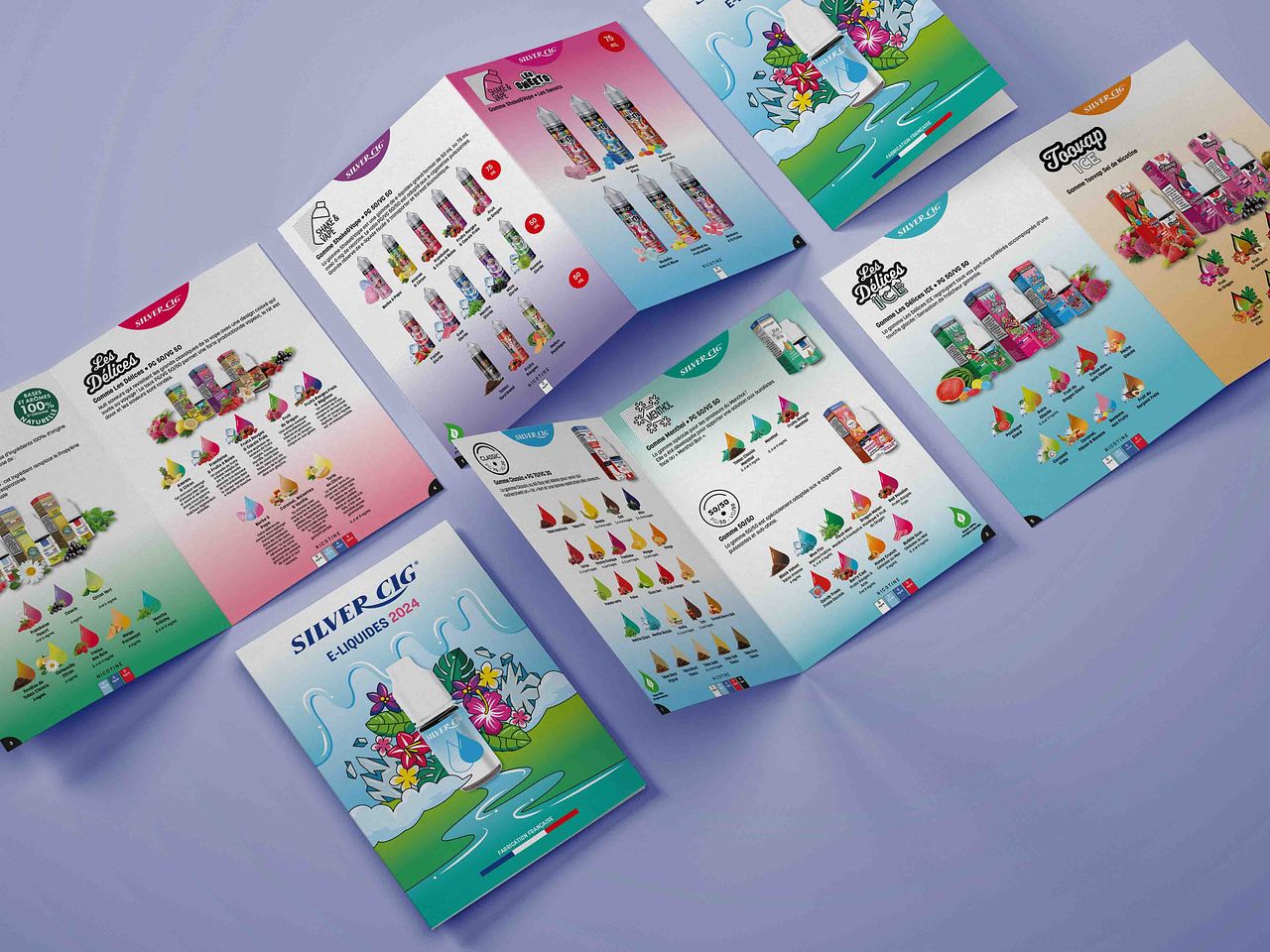 E-liquids leaflet & packaging for Silver Cig