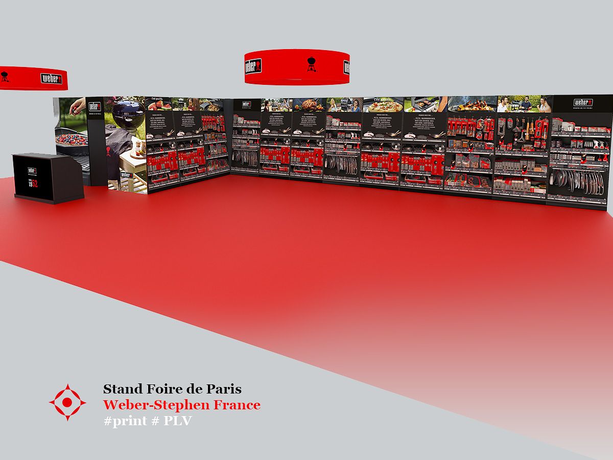 Habillage Stand Foire de Paris, PLV / Weber