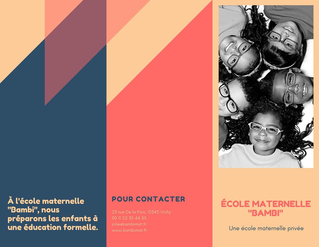 Brochure d'une école maternelle