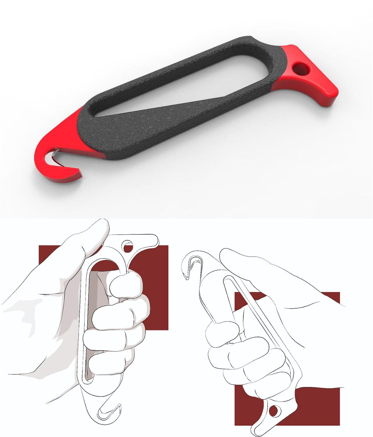 Coupe-corde design industriel