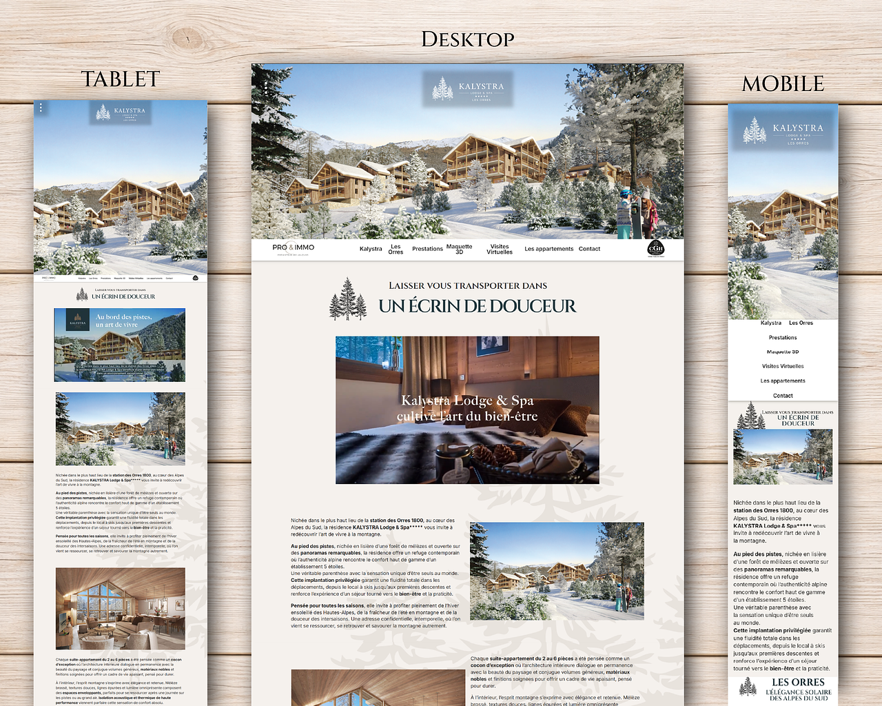 Webdesign & création de site – Kalystra Les Orres