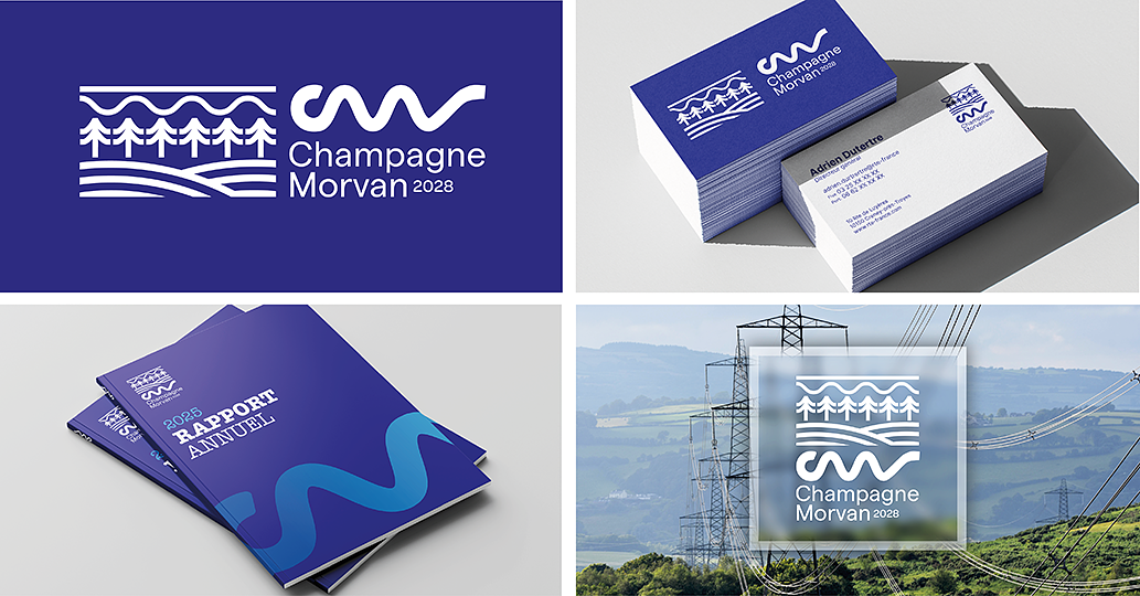 Création de logo pour RTE Champagne Morvan 2028
