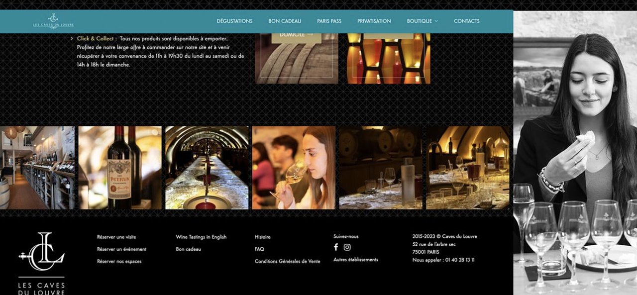 Visuels pour les Caves du Louvre Paris