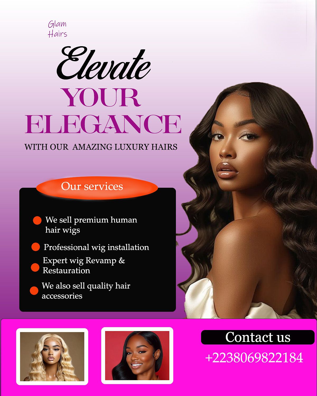 Affiche coiffure femme