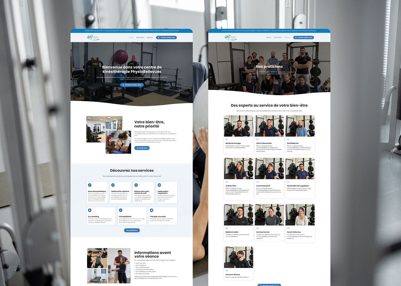 Site vitrine I Physiobellevues