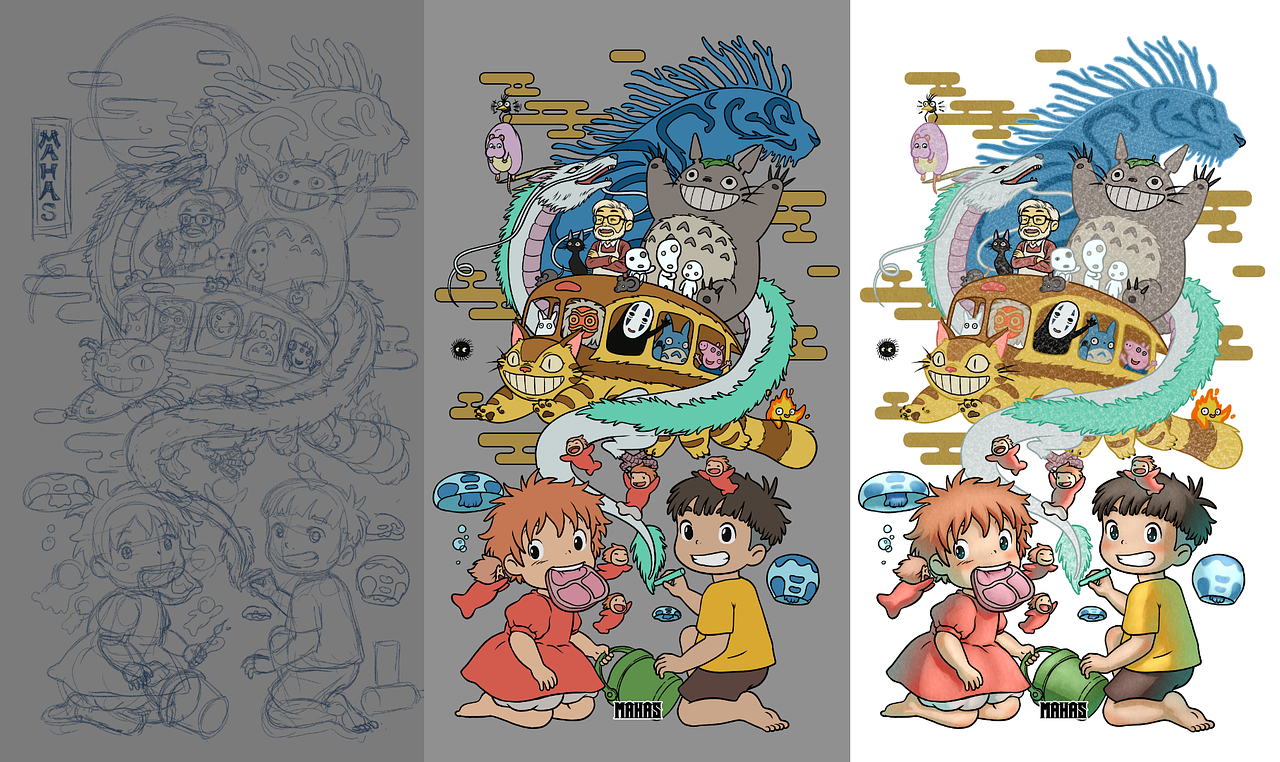 Poster univers ghibli