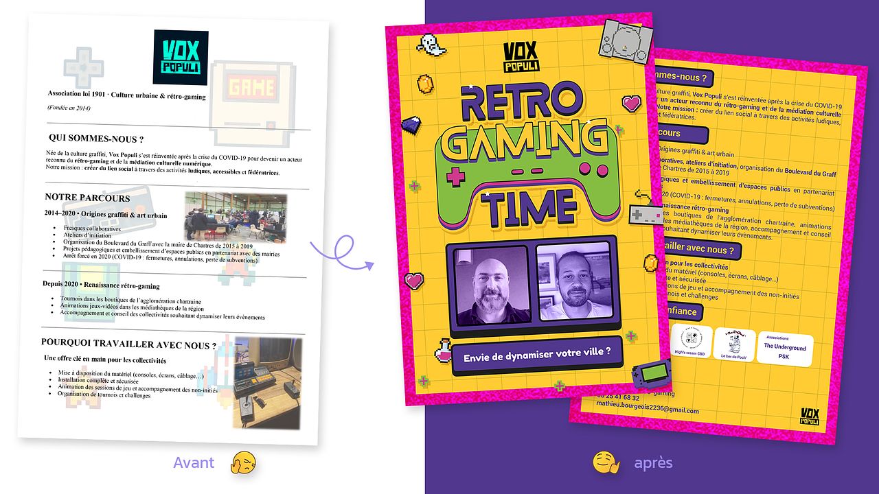 Vox Populi I Plaquette Evènement Retro gaming