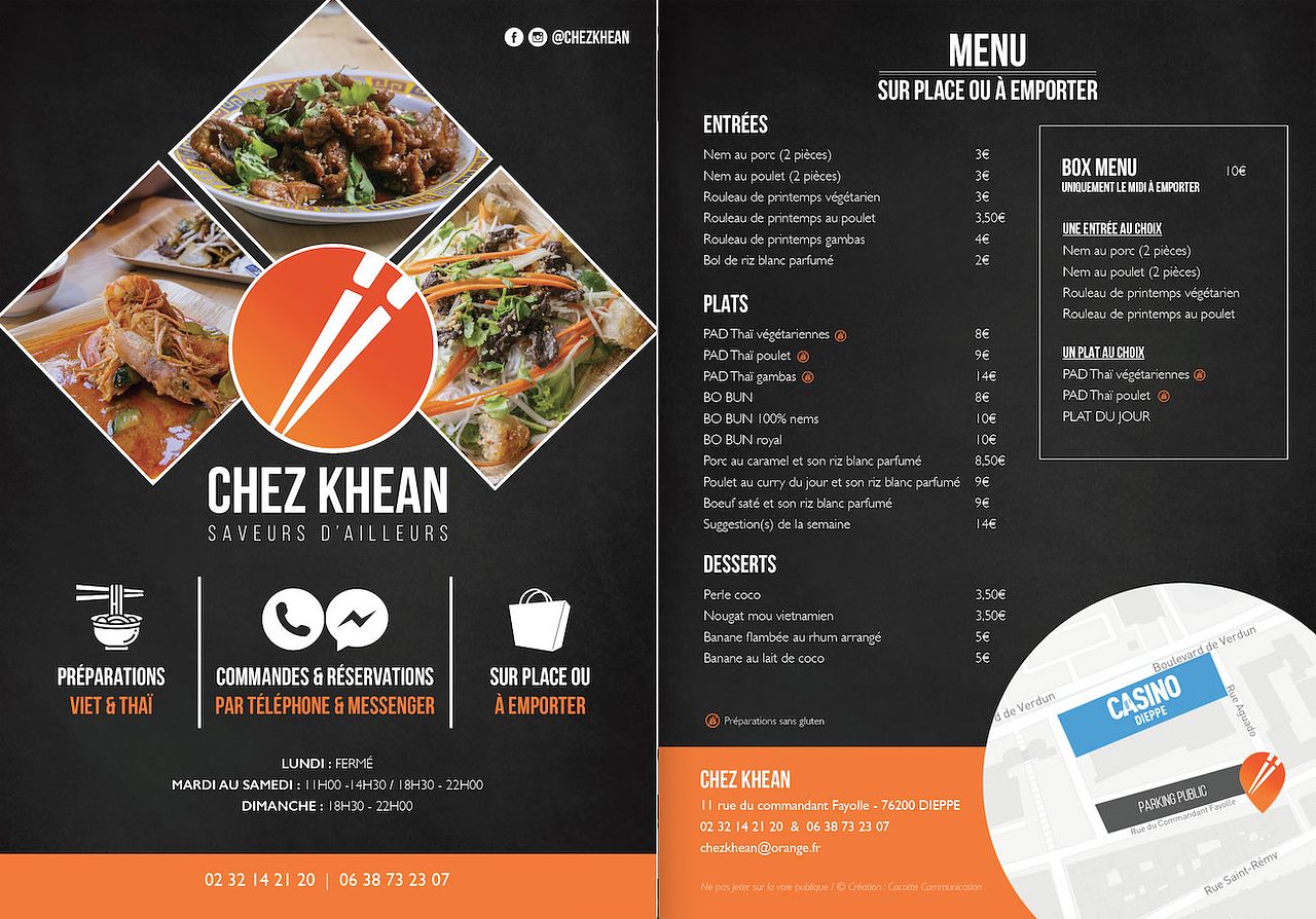 Flyer menu - Restauration