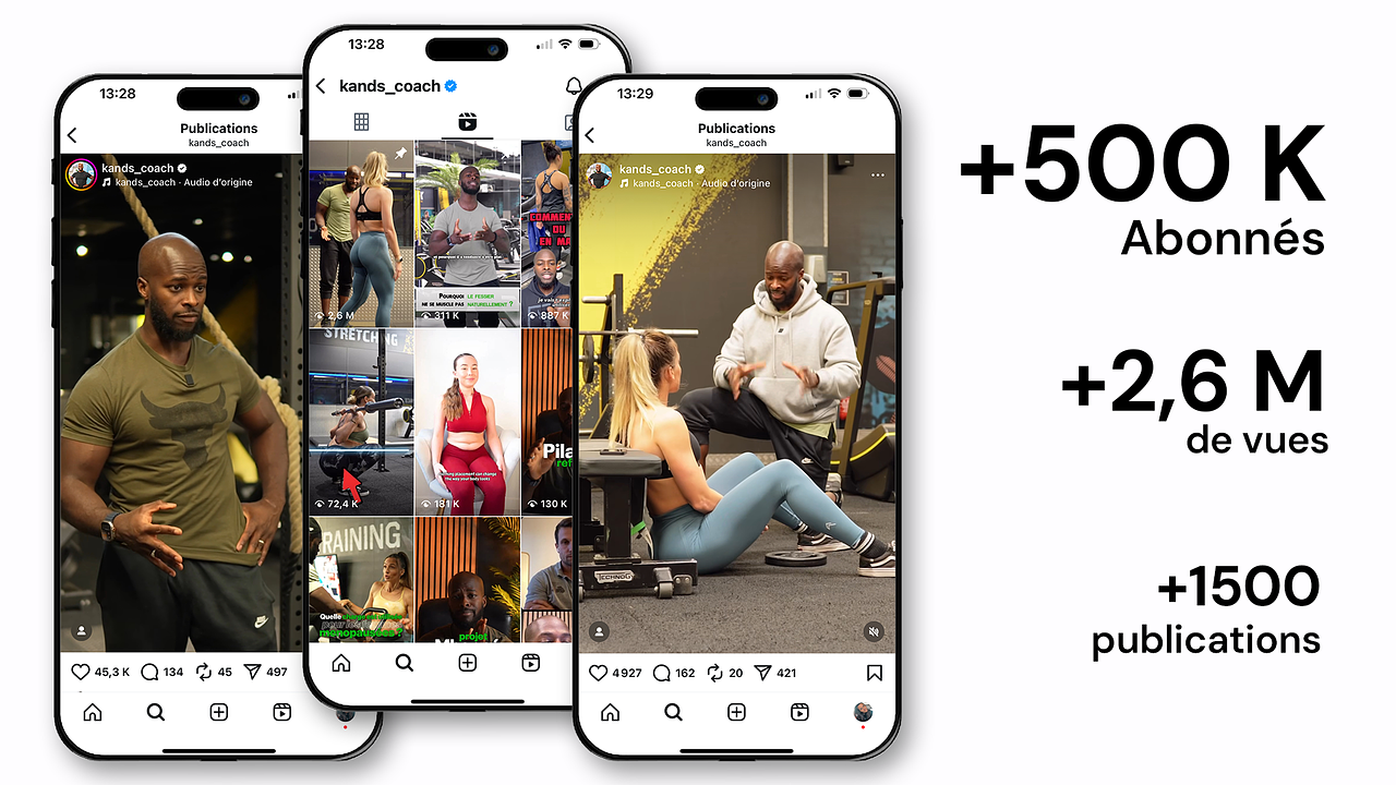 Site web et réseaux sociaux coach sportif
