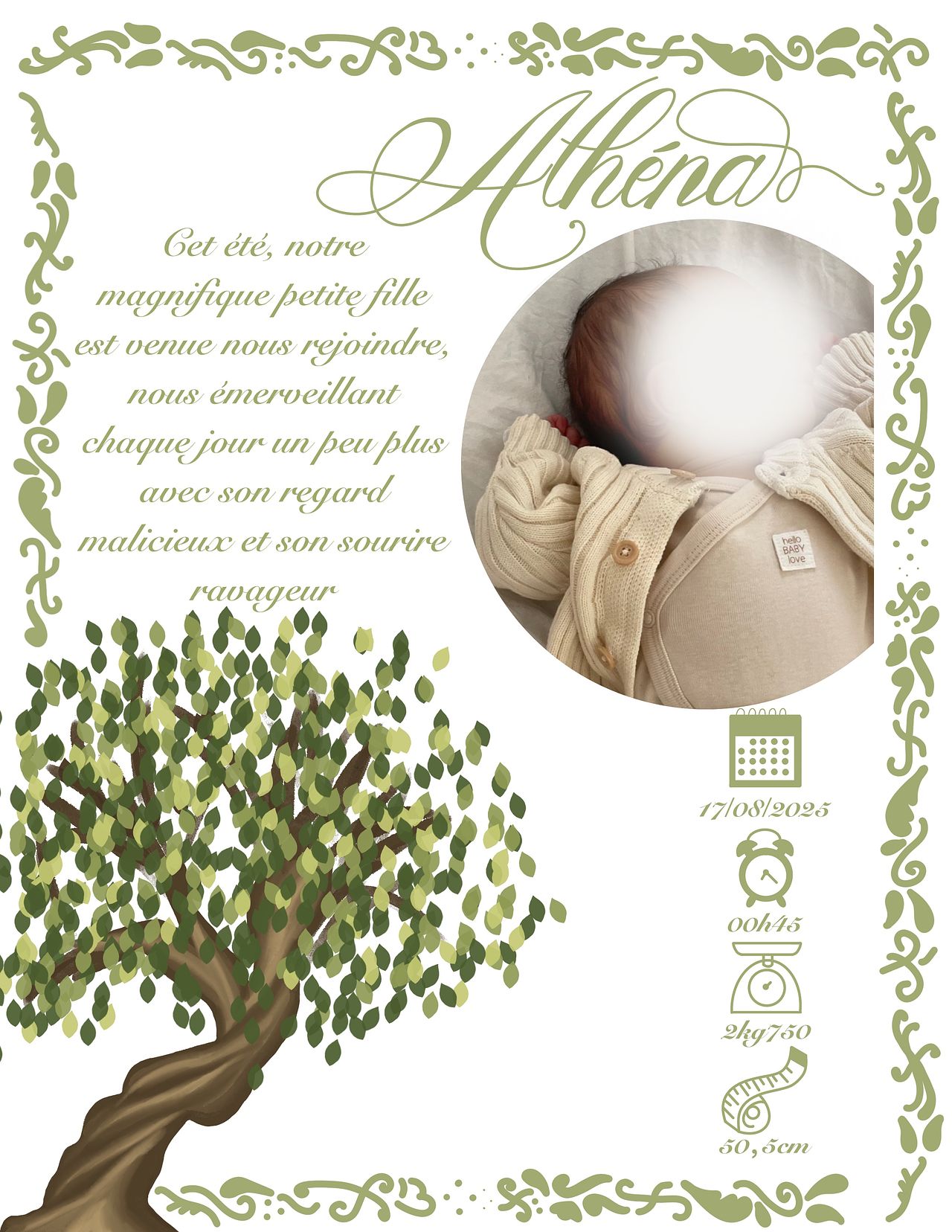 Faire-part de naissance