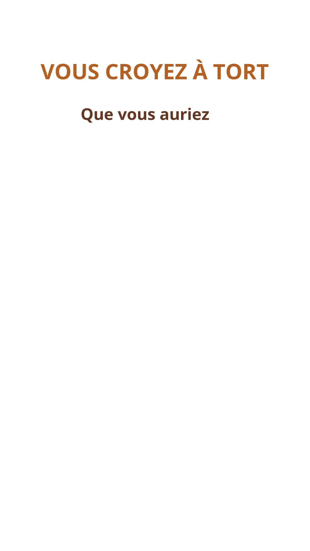 Les regrets ne servent à rien