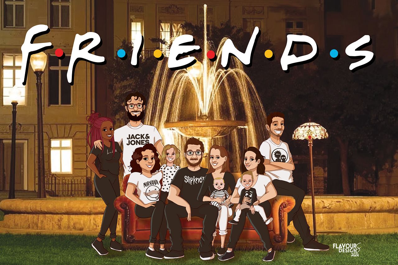 Illustration personnalisée sur le thème FRIENDS